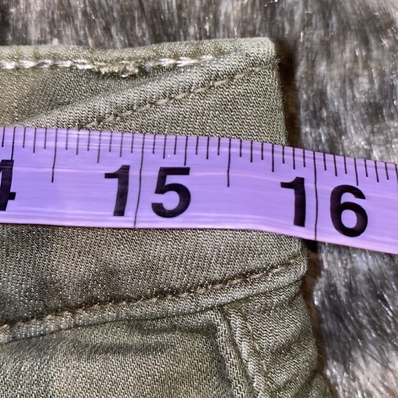 Second  Yoga Olive green straight legs stretchy jeans Sz 28 - Picture 9 of 16